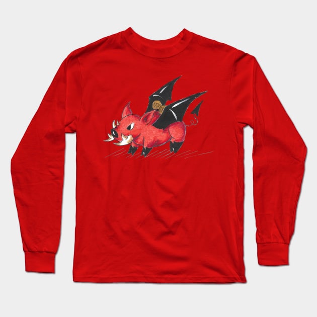 Underworld's Piggybank Long Sleeve T-Shirt by KristenOKeefeArt